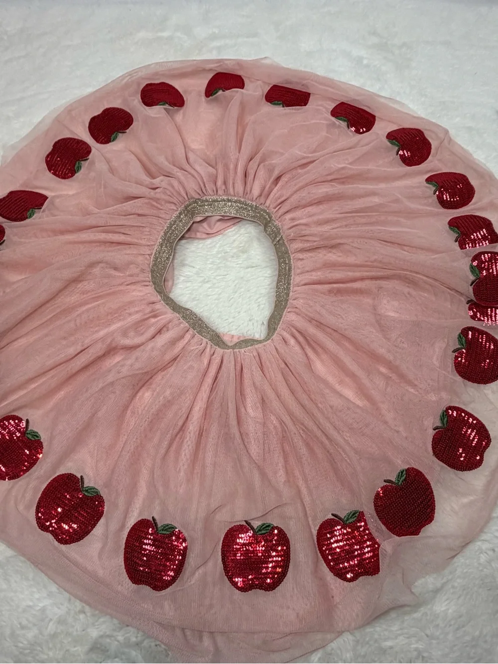 Girls Sequin Apple Tutu Skirt - Classroom Cutie - Pink Girls Size 7
